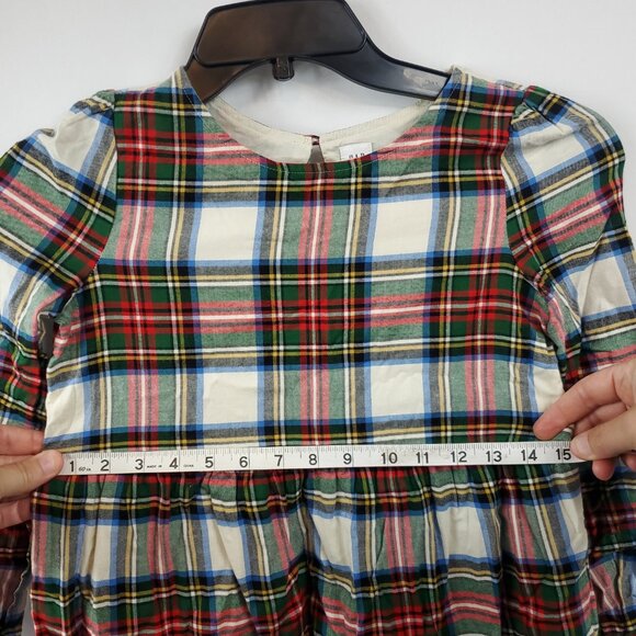 Adorable Gap Kids Girls M 8 Lng Slv Plaid Tiered Bottom Dress - Picture 11 of 12